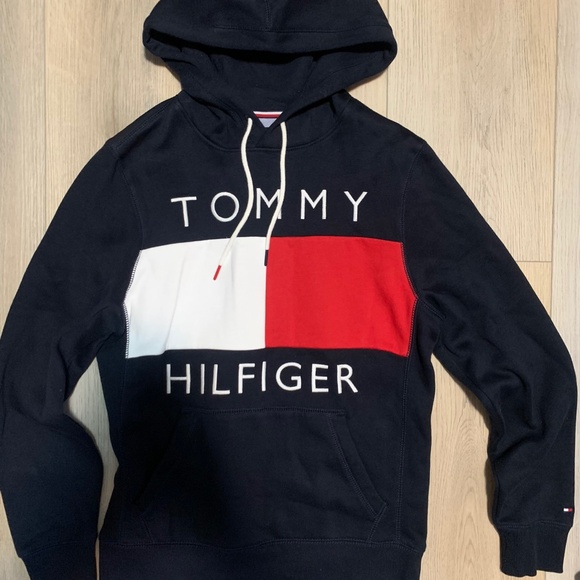 Men’s Navy Blue Tommy Hilfiger Hoodie - Picture 1 of 3
